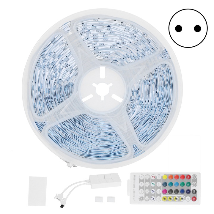 WIFI LED лента с 400 LED диода, 20 м, с инфрачервено дистанционно управление и 5050, 200 LED диода, 100-240 V, ЕС