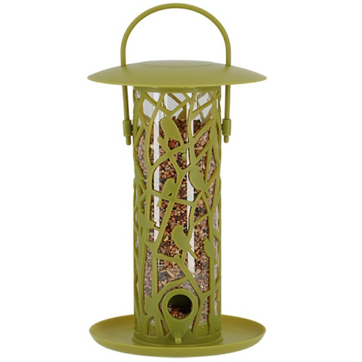 Feeder Pentru Pasari, Esschert Design, 15.8x11.8x22.8 cm, Verde, Material PolIPropilen Pvc, Destinat Pentru Exterior, Model Decorativ, Materiale Durabile