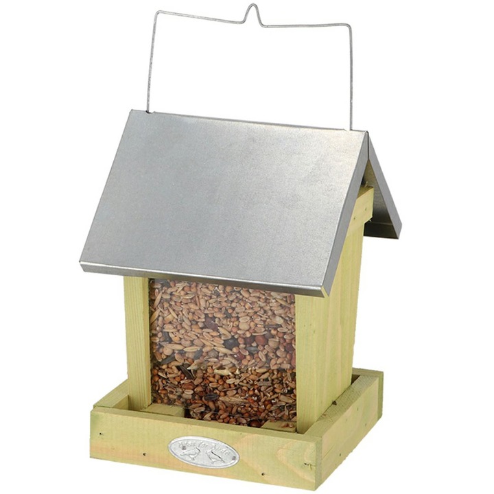 Casuta Pentru Pasari, Esschert Design, 15.7x15.5x22.1 cm, Multicolor, Sticla, Materiale Ecologice, Protectie Impotriva Intemperiilor, Usor De Suspendat