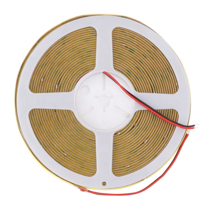 COB LED лента, висока яркост, самозалепваща, гъвкава, с два реда, DIY, за автомобилен интериор, 32.8 фута, бяла светлина, 24V, 6000K