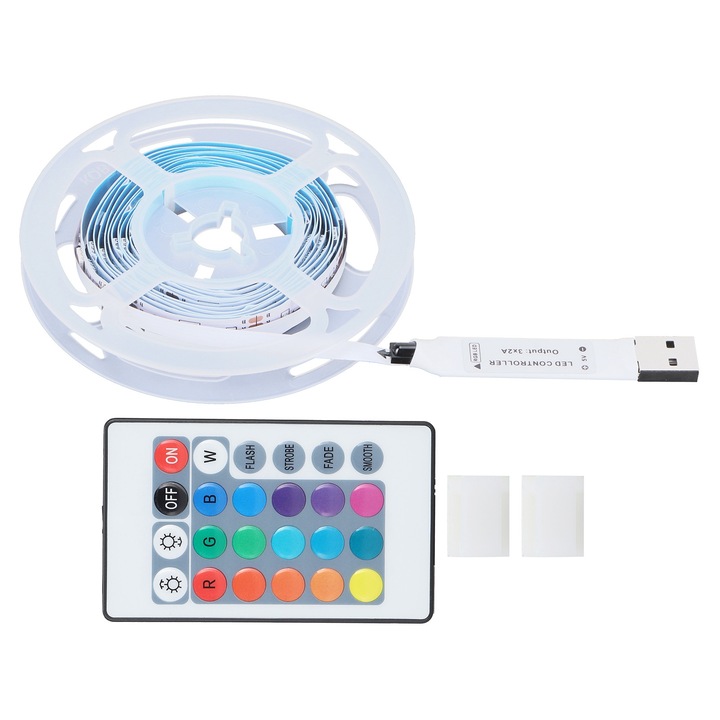 2М USB 5050 LED чип RGBW LED лента с 24-бутонно дистанционно управление 60LED Интериорна декорация