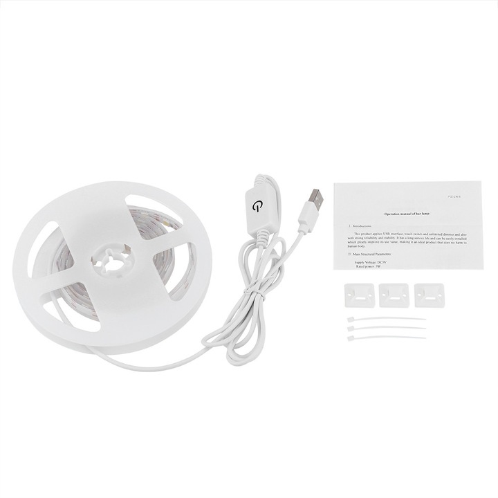 60 регулируеми LED, ленти за осветление на шкафове, лампа за огледало за грим, комплект гъвкава лента, топло бяло