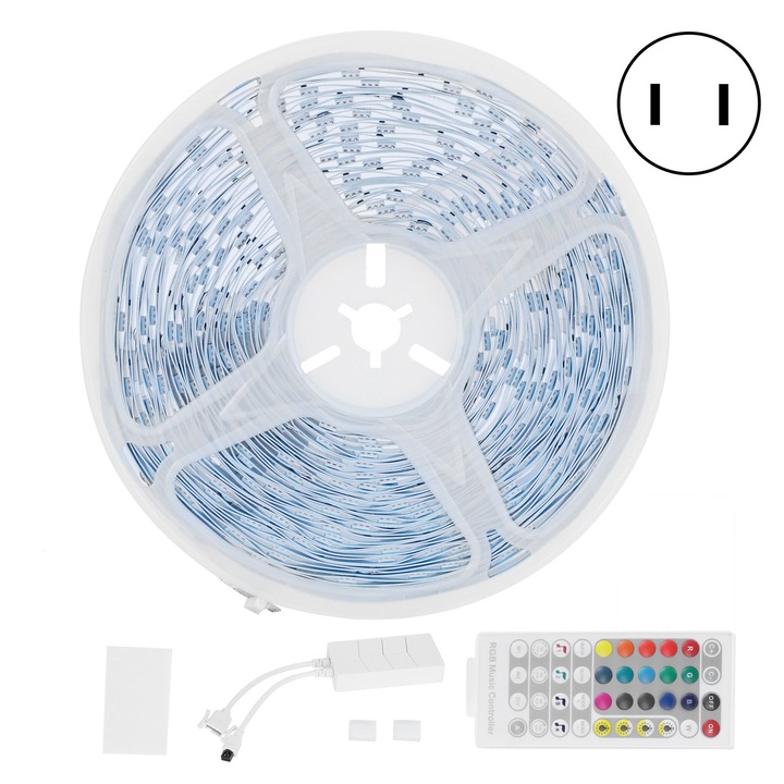 WIFI LED лента с 400 LED диода, 20 м, с инфрачервено дистанционно управление и 5050, 100-240 V, САЩ