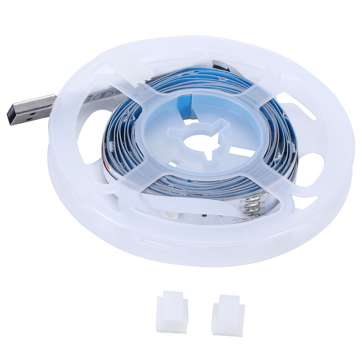 LED USB RGB fényszalag távirányítóval Dekorációs lámpa TV szobába Háttérvilágítás 2M 36LED