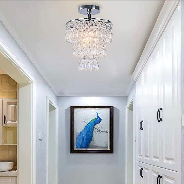 Rendkívül kristályos LED mennyezeti lámpa klasszikus étterembe, kényelmes hálószobába, előszobába, nappaliba, folyosóra, otthonba.