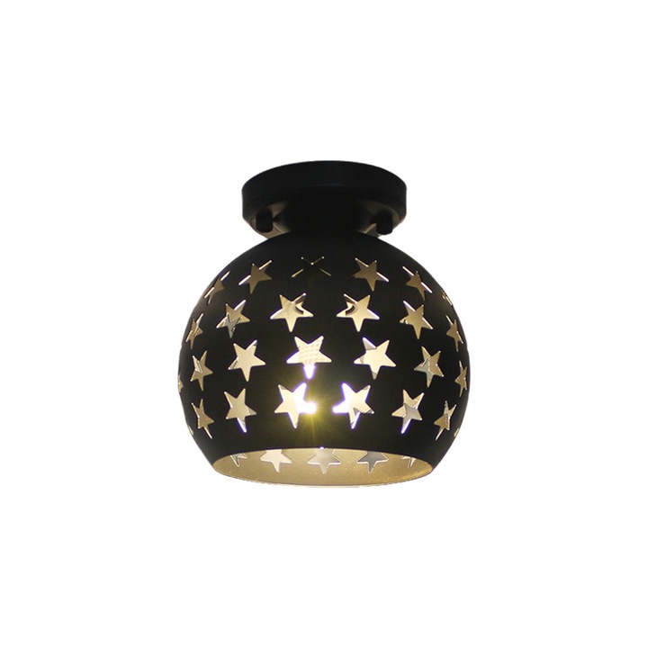 Таванна лампа за коридор, модерно и семпло осветление за коридорен балкон, артистично осветление от ковано желязо за входен прозорец