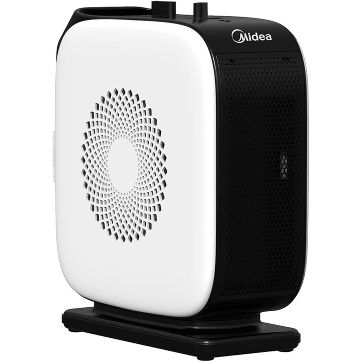 Midea NF20-20AWE ventilátoros fűtőtest – 2000 W, otthoni használatra, hordozható, gyors fűtés, ideális nagy helyiségekbe és irodákba, csendes, fehér