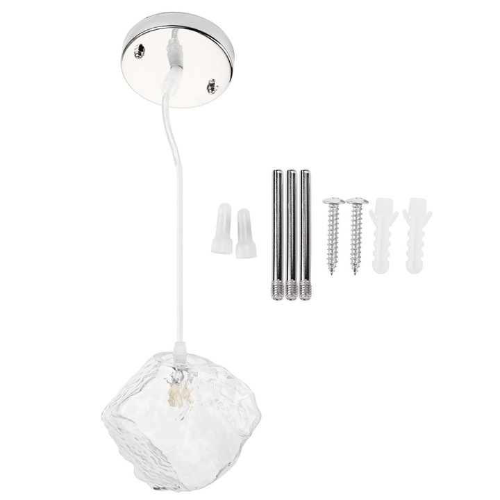 Модерна скандинавска стъклена висяща лампа, абажур за таван за трапезария, декор за всекидневна, 85V-265V