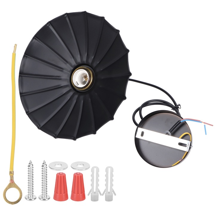 Таванна индустриална лампа от ковано желязо, E27, форма на чадър, AC85-265V, за всекидневна, AC85-265V