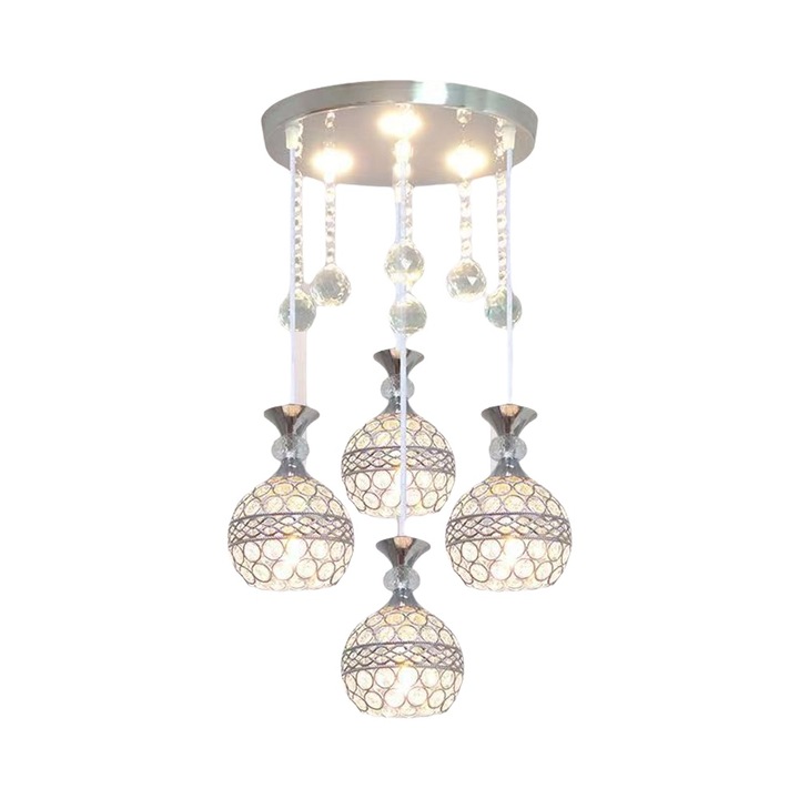 Кристален полилей за всекидневна, износ, обикновен полилей за бар, хол с три глави, коридор на стълби, малък полилей