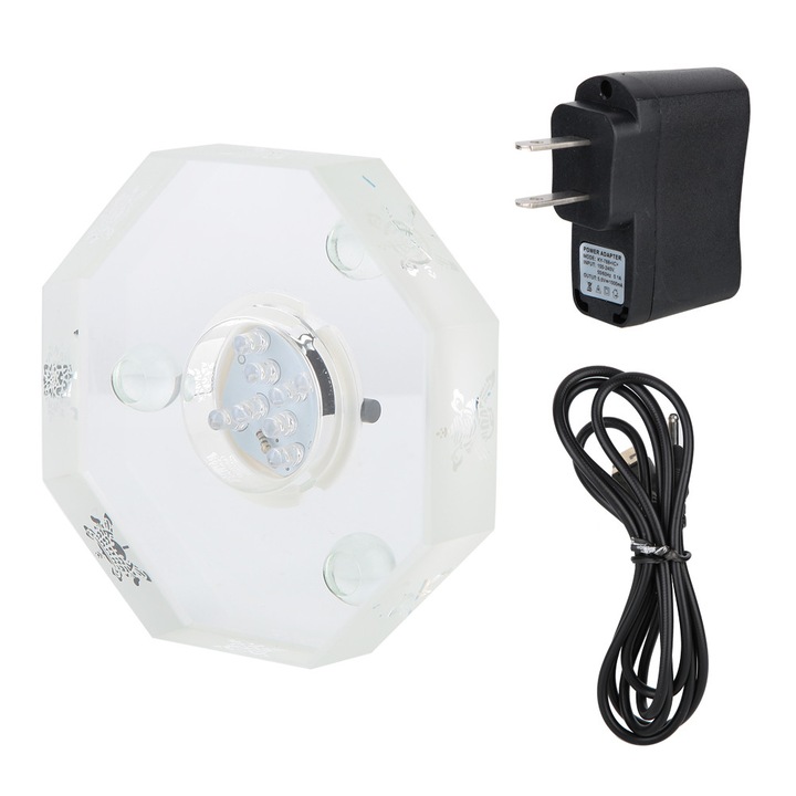 Mini kristály 3D LED kijelző állvány, Buddha lámpa alap, otthoni dekorációs tartó, USA csatlakozó 110-240V