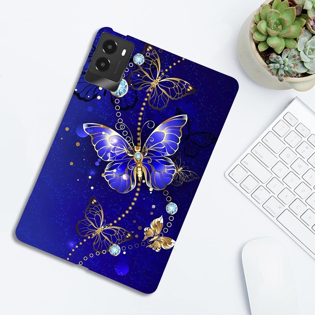 Husa tableta pentru Lenovo Legion Y700 2025, material TPU, design cu model colorat, functii smart, Albastru
