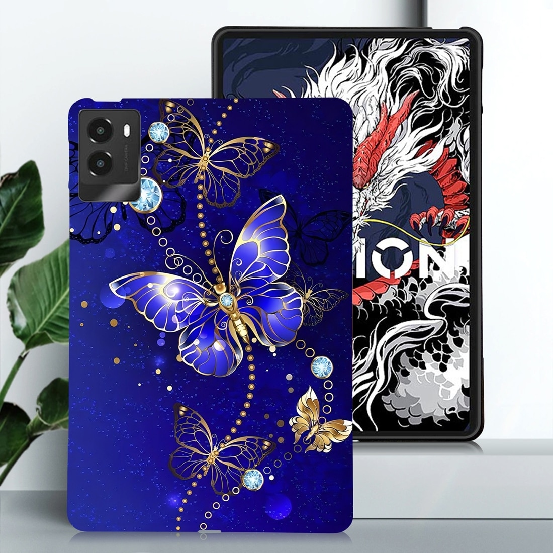 Husa tableta pentru Lenovo Legion Y700 2025, material TPU, design cu model colorat, functii smart, Albastru