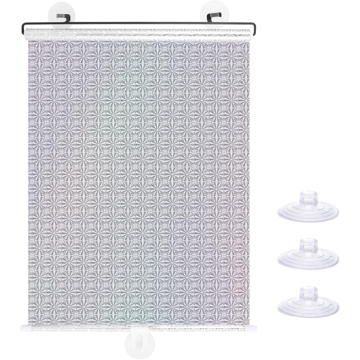 Сенник за автомобил, прибиращ се, универсален, с вендуза, сгъваем за кола, щора за страничен прозорец, предно стъкло, UV защита, 58 см x 125 см, сребрист