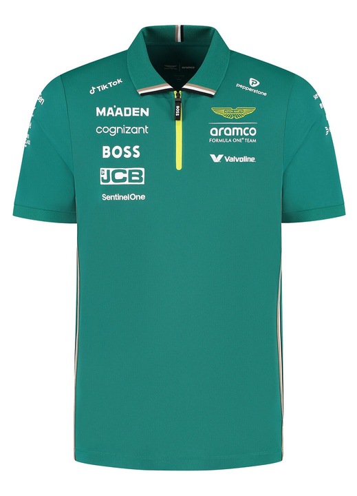 Поло тениска Aston Martin F1 Team 2025, Мъжка, Зелен, XL