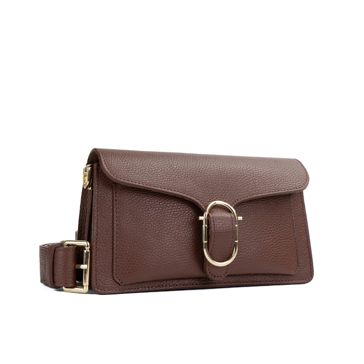 Poseta Piele Anabelle - Maro, Geanta Casual din Piele Naturala, Geanta, Genti