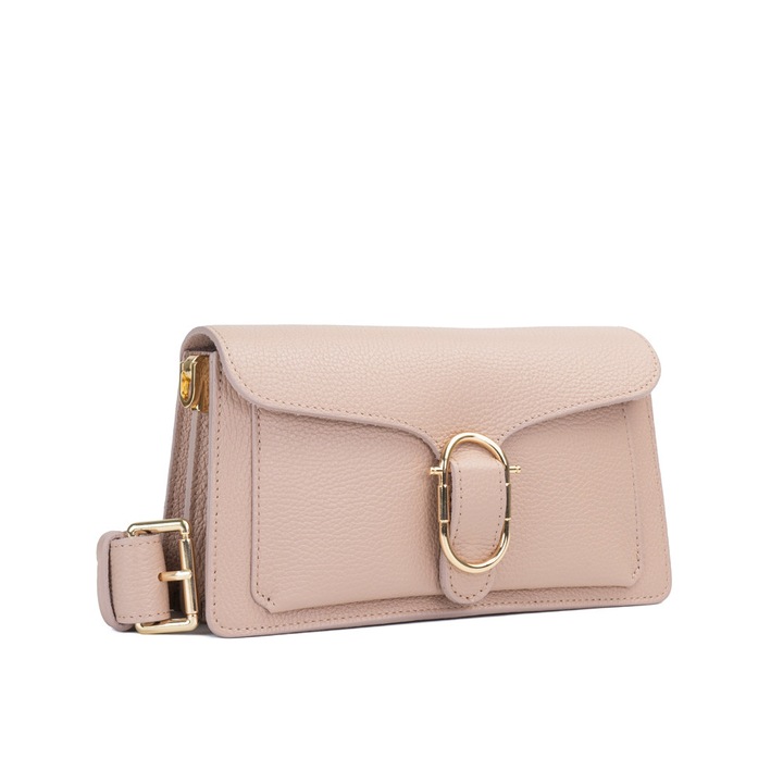 Poseta Piele Anabelle - Roz Pudra, Geanta Casual din Piele Naturala, Geanta, Genti