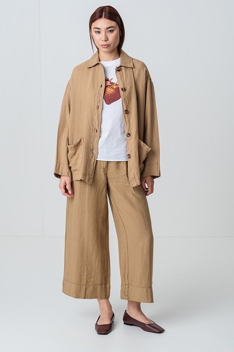 Max&Co, Camasa de in cu buzunare aplicate Giga, Caramel