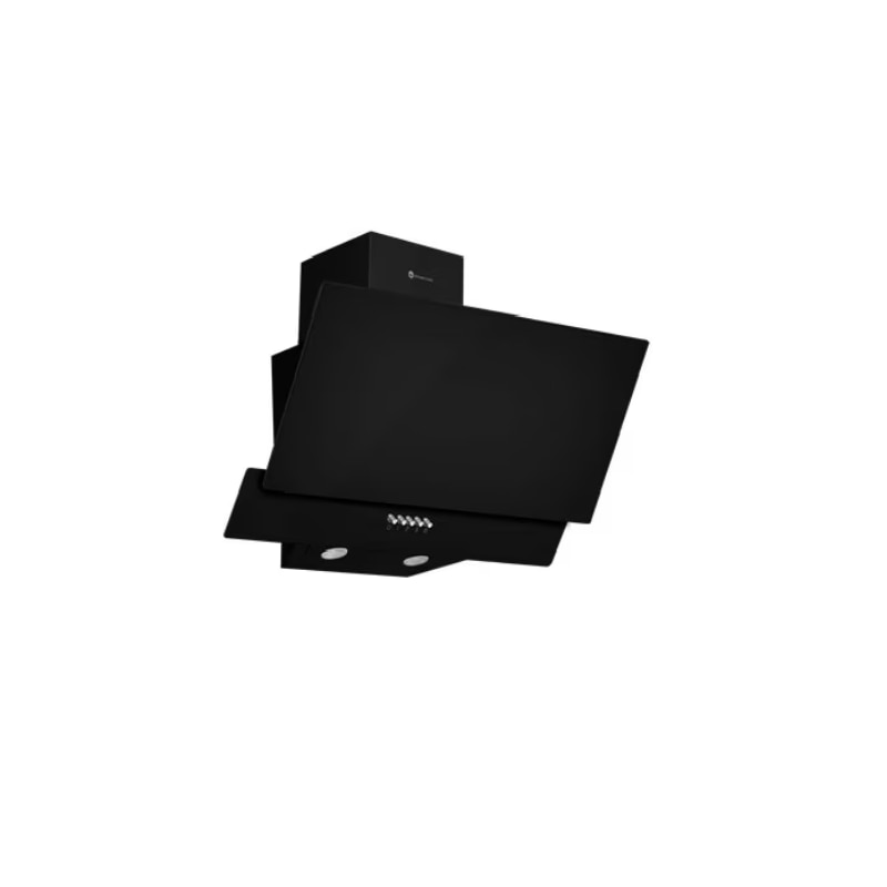Pachet aragaz clasic 4 arzatoare gaz Studio Casa Glam Marco si Hota decorativa sticla neagra, Cuptor gaz, 57 x 57 cm, Rotisor, Ventilator, Grill gaz, Aprindere electrica, Gratare fonta, Negru
