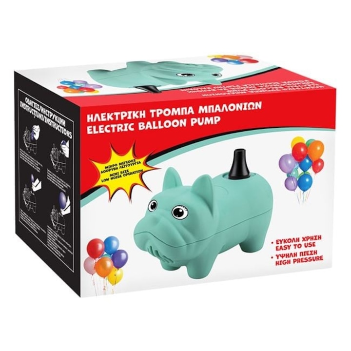 Pompa Electrica pentru Umflat Baloane Caine Turcoaz 16x8x11cm – Viteza si Usurinta in Umflare ANTBRO ®
