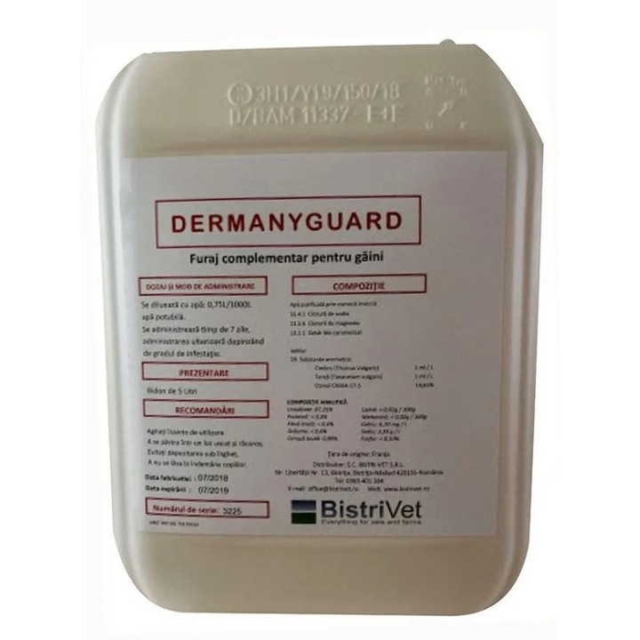 Solutie din extracte de plante cu efect antiparazitar, Dermanyguard 5 L