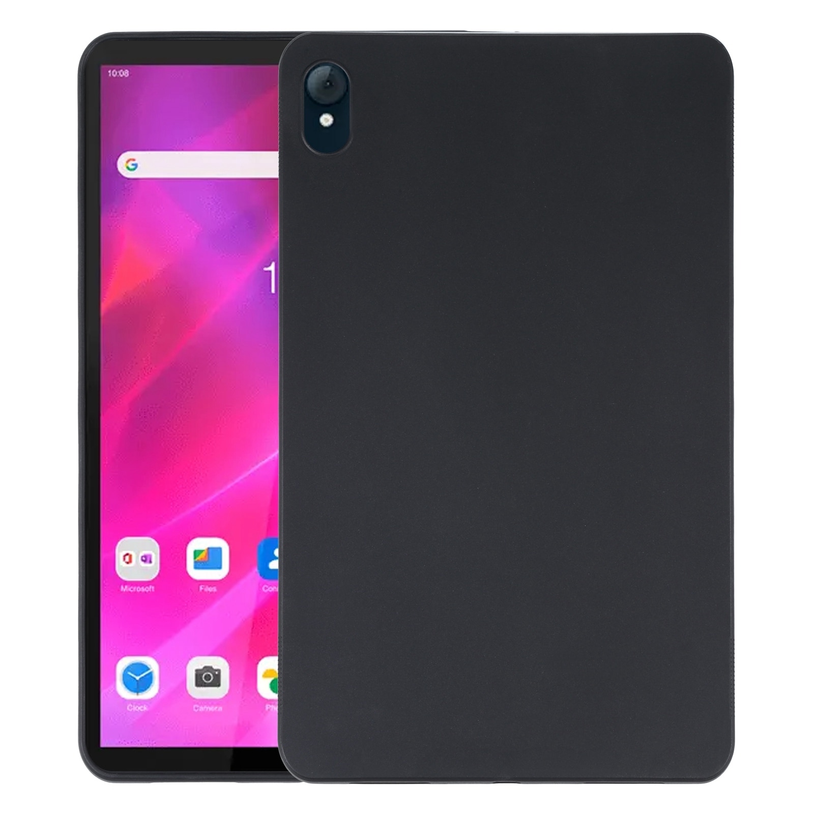 Husa tableta pentru Lenovo K10 HD 2nd Gen / TB-X6C6X, TPU, tip carte, margini anti-soc, protectie anti-zgarieturi, negru