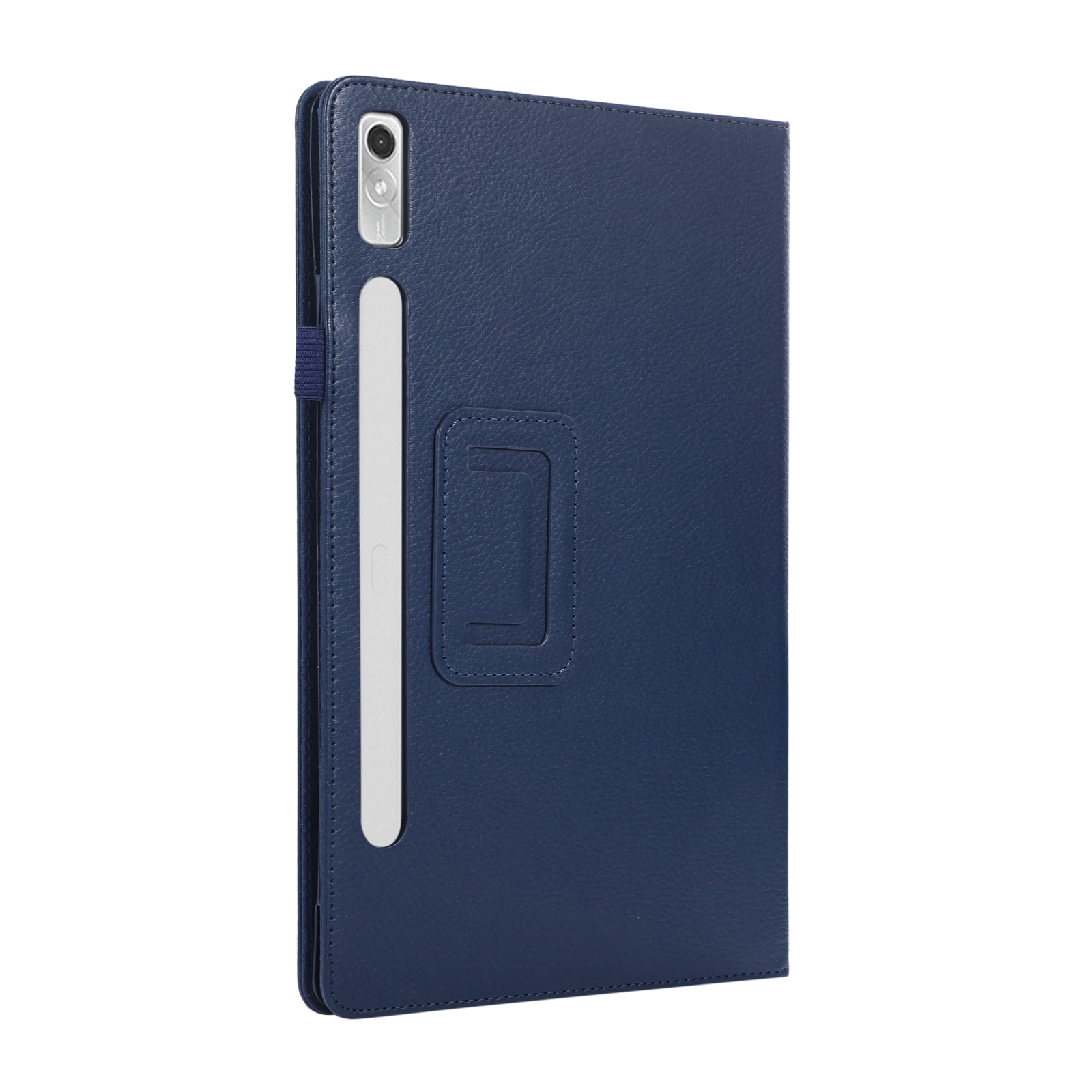 Husa tableta pentru Lenovo Tab P11 Pro Gen 2, piele cu textura granulata, suport, capac magnetic, protectie completa, Albastru inchis