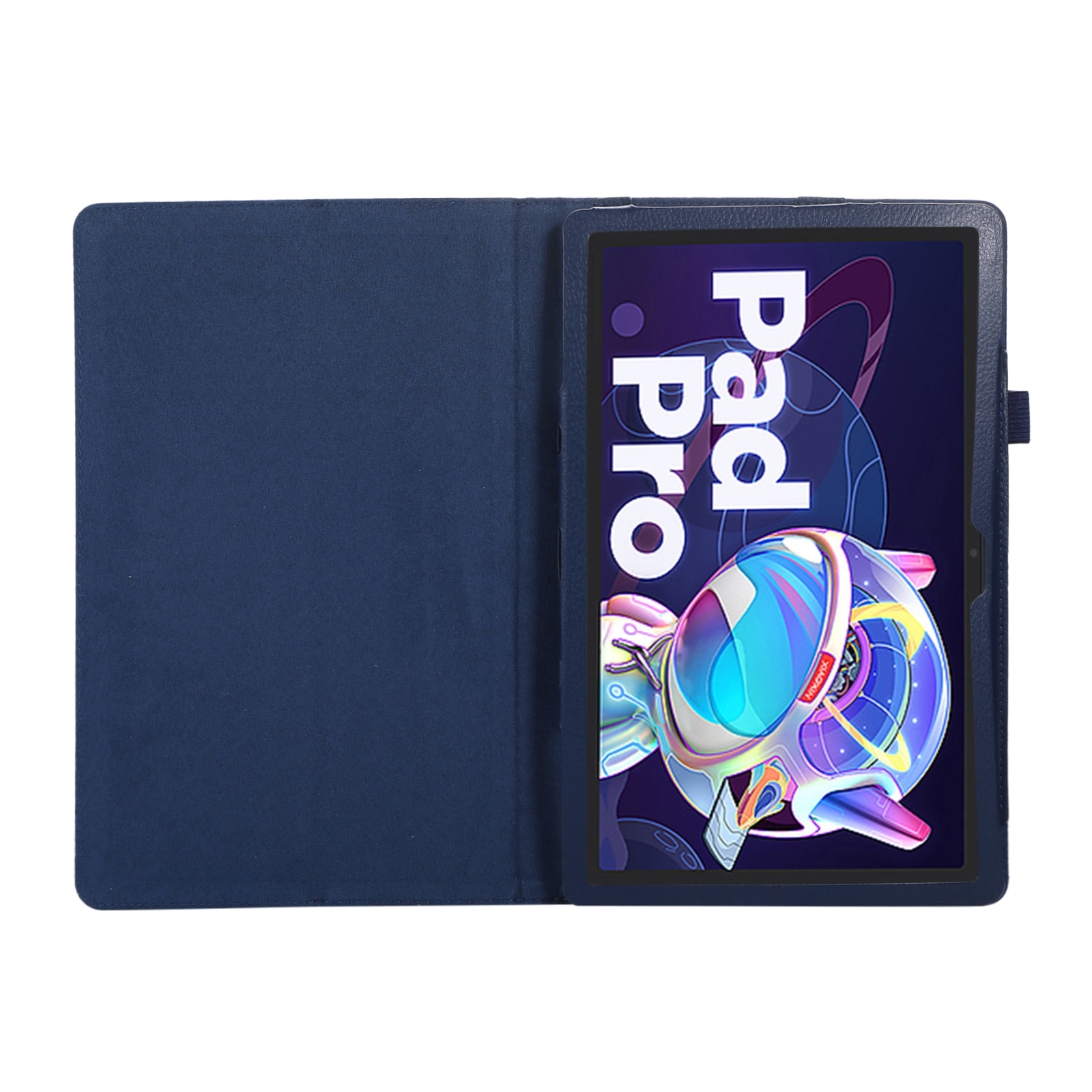 Husa tableta pentru Lenovo Tab P11 Pro Gen 2, piele cu textura granulata, suport, capac magnetic, protectie completa, Albastru inchis