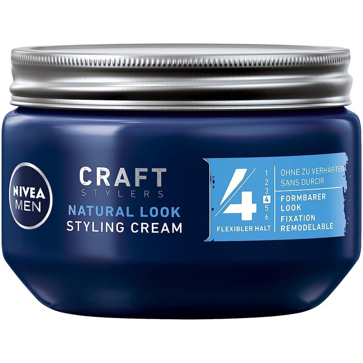 Nivea Men hajformázó krém 1 db-os kiszerelésben (1 x 150 ml), Hajkrém rugalmas tartásért keményedés nélkül, Rugalmas hajgél természetes megjelenésért