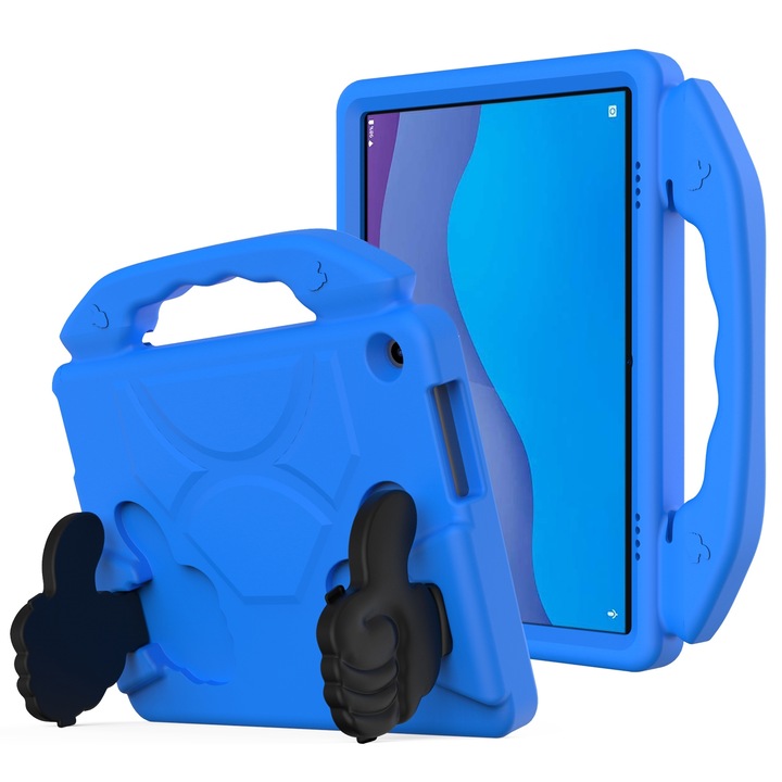 Husa tableta pentru Lenovo Tab M10 HD 10.1 TB-X505F/X505N, material EVA, design tip carte, suport pentru deget, prindere securizata, protectie anti-soc, albastru