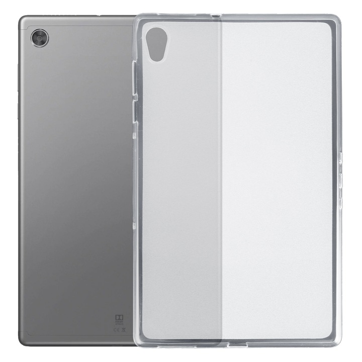 Husa tableta pentru Lenovo Tab M10 HD 2nd Gen / TB-X306FC, material TPU, design transparent mat, margini anti-soc, protectie anti-zgarieturi, albastru inchis