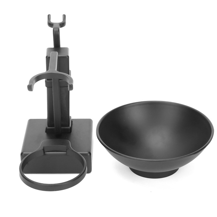 Rozsdamentes acél borotvatartó készlet, fekete