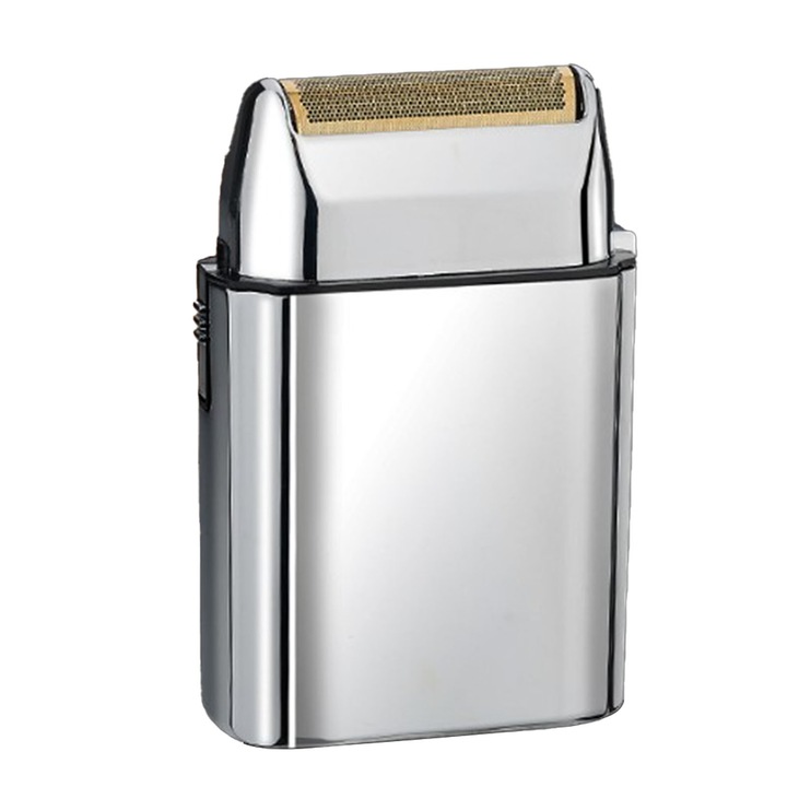 Aparat de tuns barba, puternic, fara fir, inox, argintiu