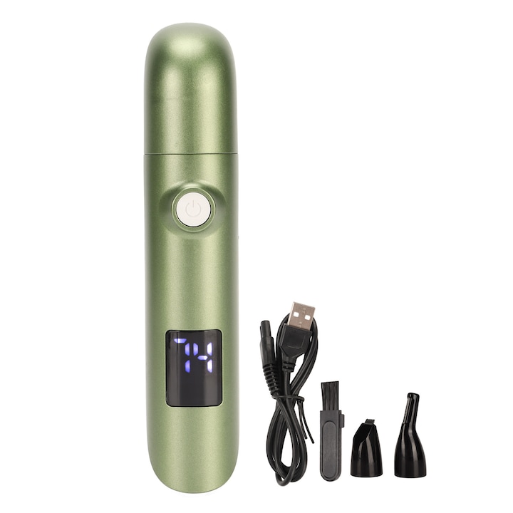 Trimmer electric pentru nas 3 in 1, USB reincarcabil, display digital, design usor