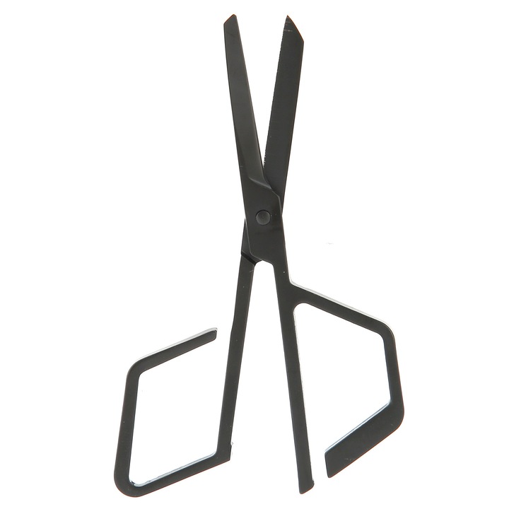 Ножици за подстригване от неръждаема стомана, скосено рязане, черни