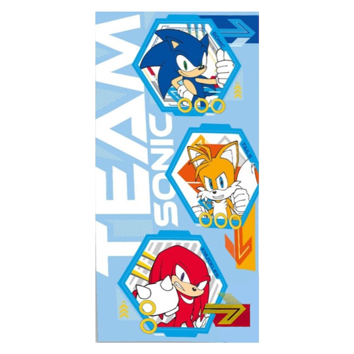 Детска кърпа за баня/плаж, Sonic, Памук, 140 x 70 см