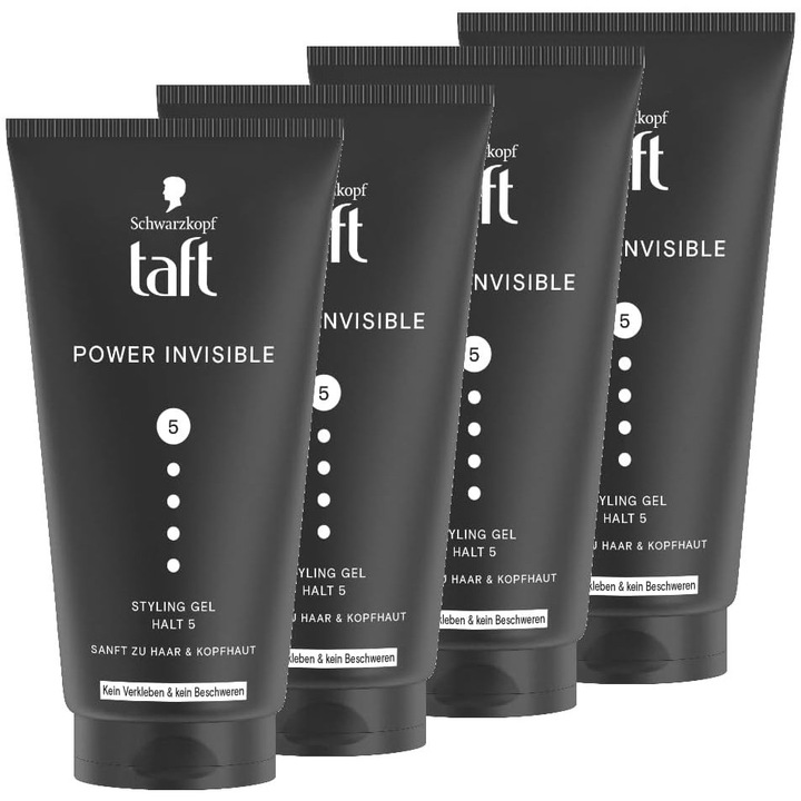 Taft hajgél, 4x150ml-es készlet, nem ragad, vegán, férfiaknak