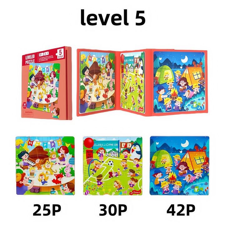 3 az 1-ben kirakós játék gyerekeknek, mágneses, 97 darabos, 3 éves kortól