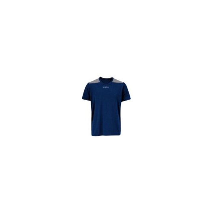 Tricou sport CCM T7926, albastru, poliester-bumbac, design respirabil, potrivit pentru hochei, M INTL