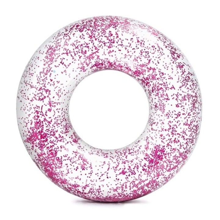 Intex felfújható felfújható hinta, Ø119cm, átlátszó, rózsaszín csillogással