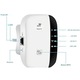 Amplificator Semnal Retea Wireless, Wi-Fi Range Extender 300Mbps, 802.11n b.g., 2.4GHz WLAN, Functie WPS cu Port LAN, Antene Integrate, Alb-negru, Ideal pentru Casa si Gradina