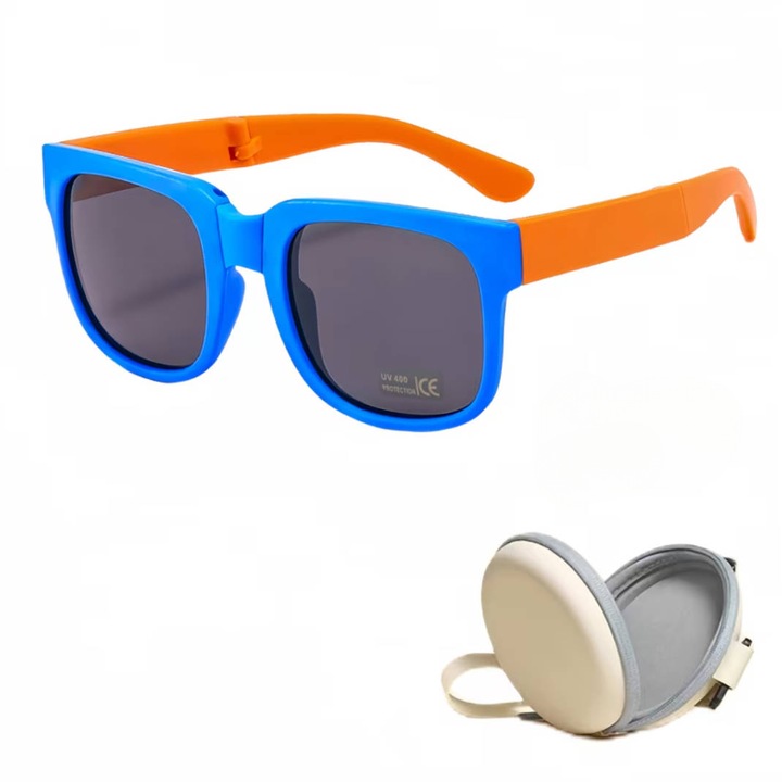 Детски слънчеви очила, поляризирани, UV400, HD лещи, комплект с удароустойчив калъф