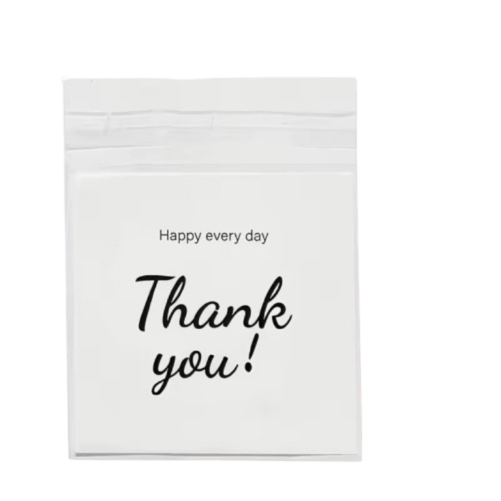 Set 50 pungi pentru ambalat bomboane/cadouri, prindere autoadezivă, 10x15cm