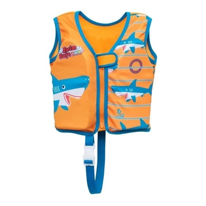 Vesta Inot pentru copii 1-3 Ani/11-19kg, Bestway, cu Model Rechini, din Spuma, cu protectie solara, Portocaliu