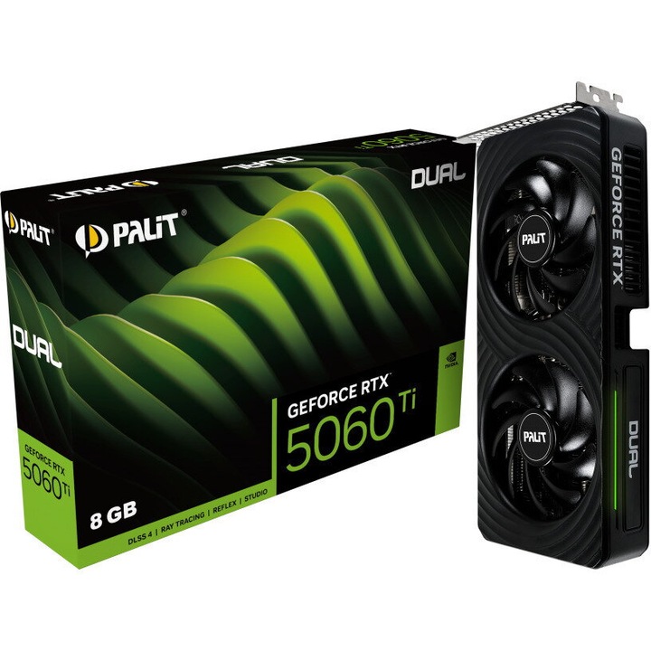 Placa video PALIT Dual GEFORCE RTX 5060 Ti, 8GB GDDR7, 128 bit, PCI Express x16 5.0