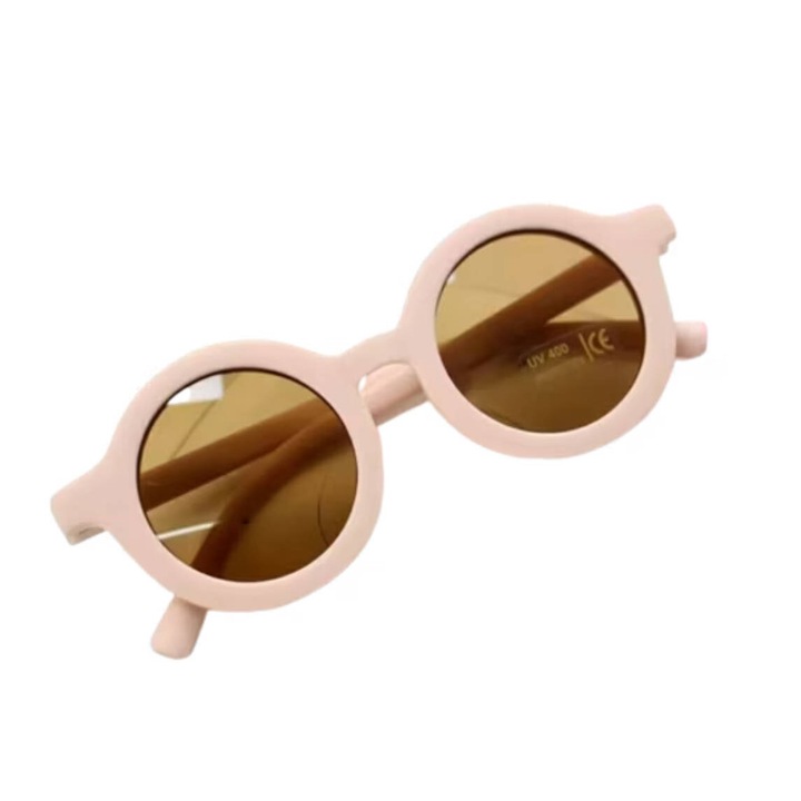 Детски слънчеви очила, розови, 1-5 години, със защитен калъф