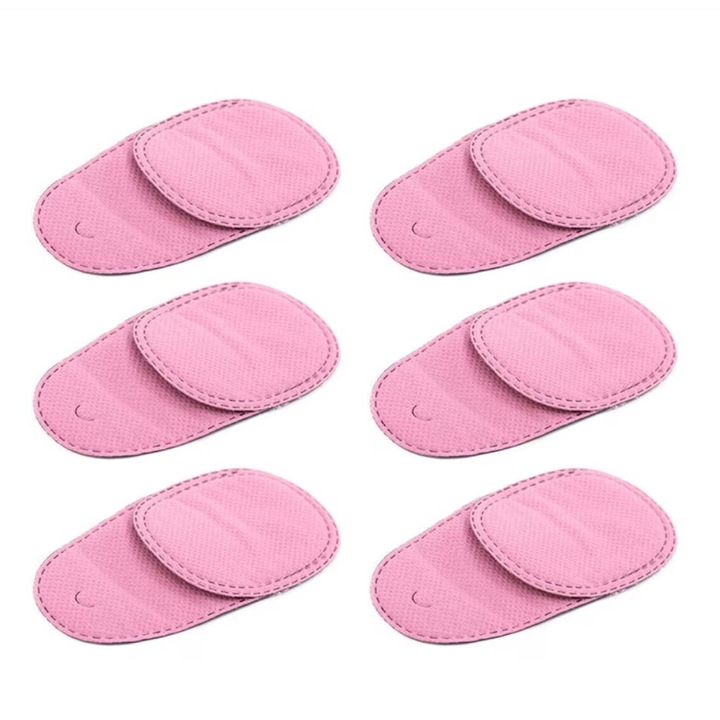 Set de 6 Pachete Textile pentru Occludere, Tratament Amblyopie si Strabism, Roz, 10.5x5.2cm