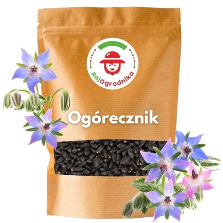 Seminte de gradina, Seminte de borage, 100g, planta ornamentala, flori albastre, inaltime 40-50cm, inaltime mare, calitate superioara, seminte premium, seminte de top