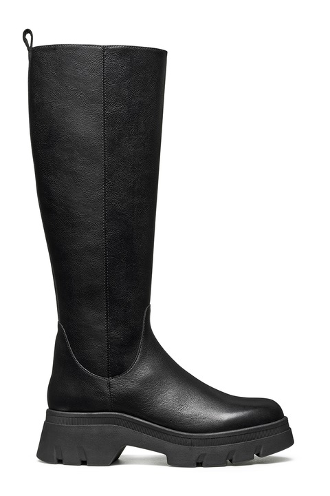 Geox, Cipzáros térdcsizma, Fekete, 38