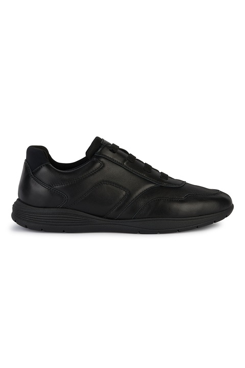 Geox, Pantofi sport de piele, Negru